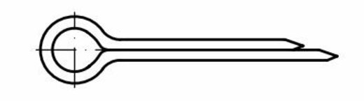 Závlačky DIN 94 Zn, rozměr 2x25, balení 20 kusů
